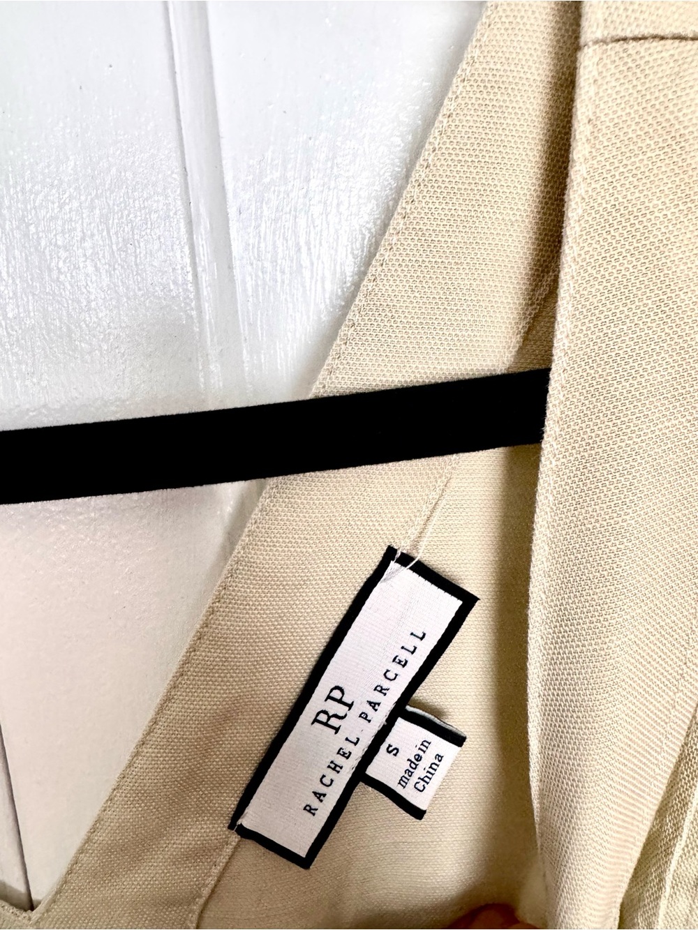 Rachel Parcell Cream Button-Front V-Neck Midi Dress - Picture 7 of 11